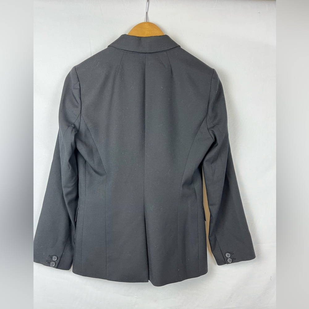 Women’s Jcrew Wool Black Blazer. Super 120’s Label. Size 4 View 3